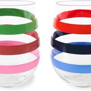Kate Spade New York Stemless Acrylic Wine Glasses, Set of 2